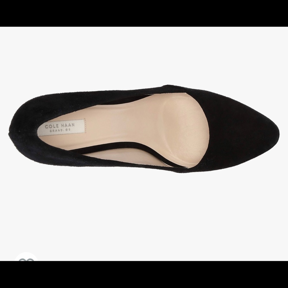 Cole Haan Kinslee Black Suede Heels Pumps 10.5 New